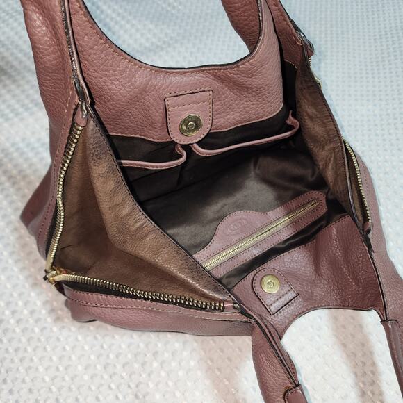 TOD'S TODS EUC MEDIUM ALH ZIP SIDE LEATHER BAG - Picture 4 of 13